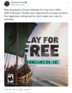 Assassin's Creed Valhalla: Free Weekend 24th - 28th February